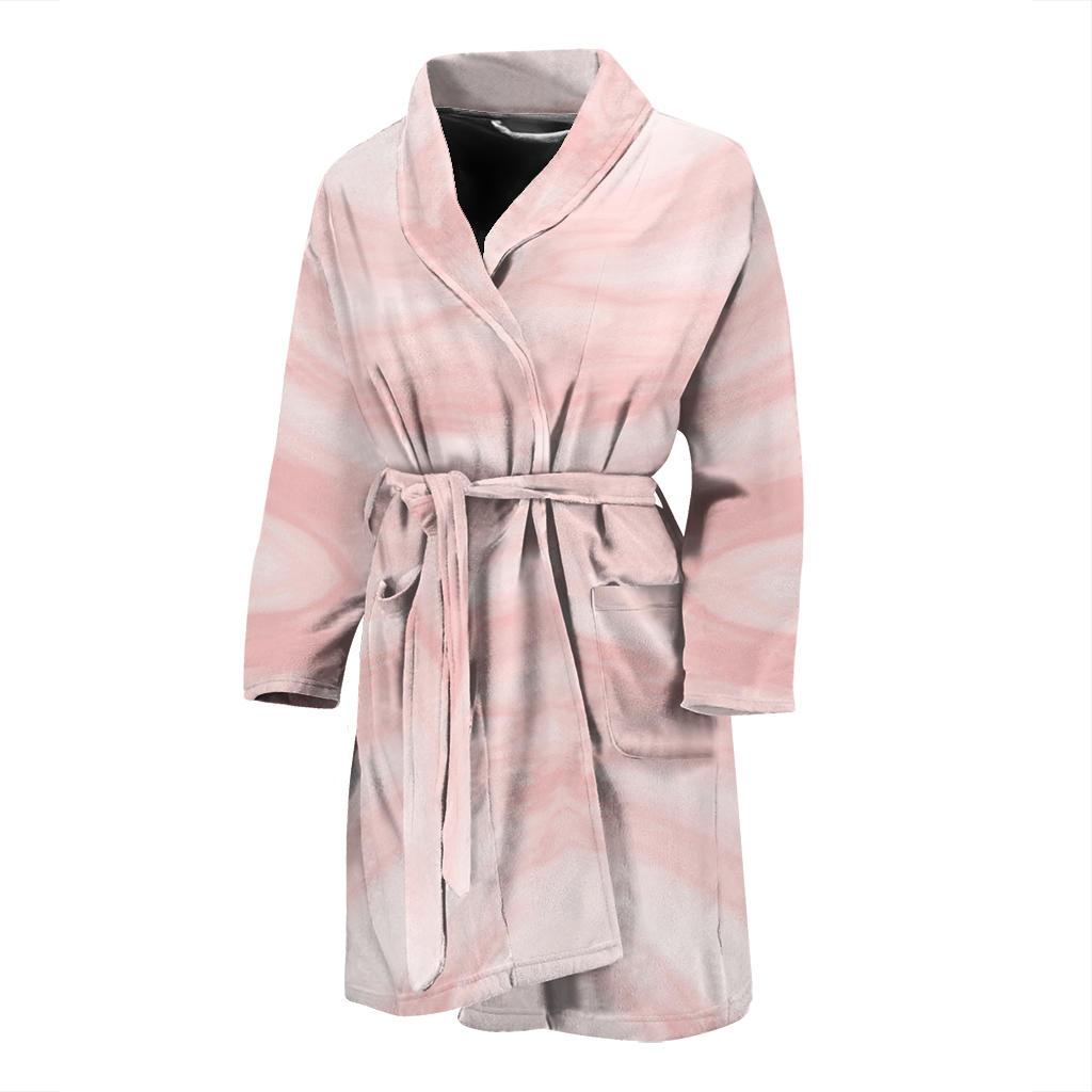 Marble Pattern Print Design 03 Men Bathrobe-JORJUNE.COM