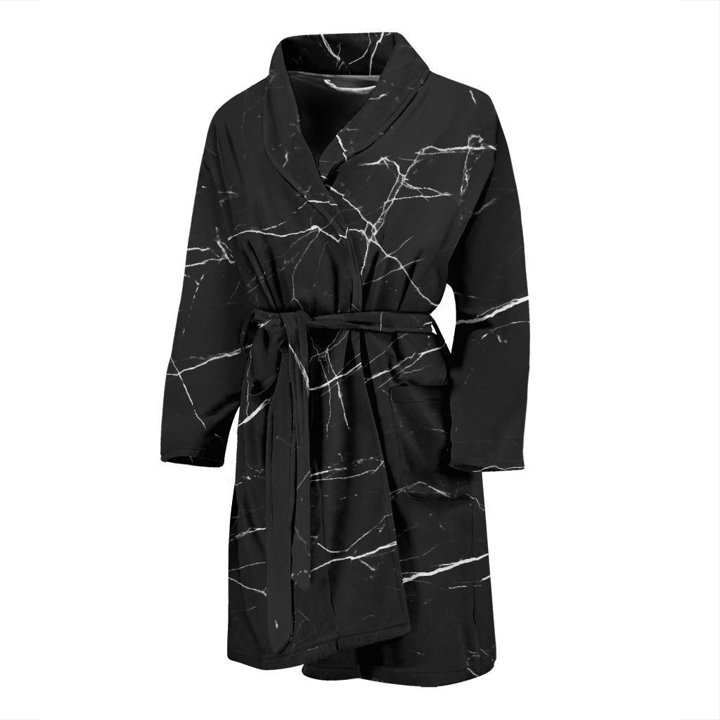 Marble Pattern Print Design 04 Men Bathrobe-JORJUNE.COM