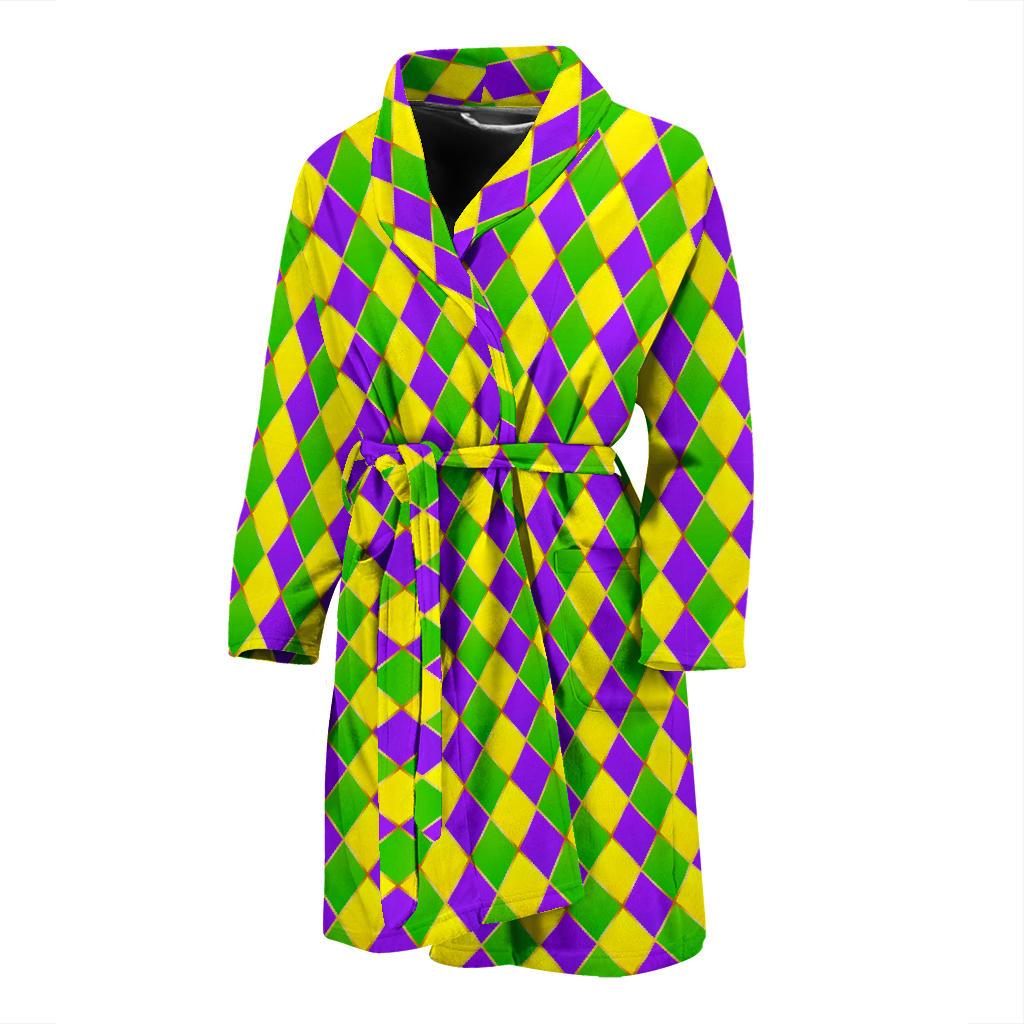 Mardi Gras Pattern Print Design 01 Men Bathrobe-JORJUNE.COM
