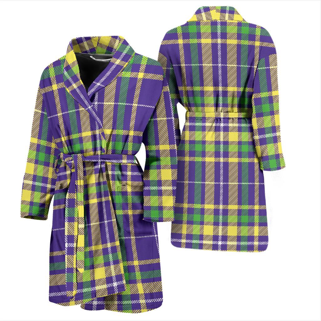 Mardi Gras Pattern Print Design 010 Men Bathrobe-JORJUNE.COM
