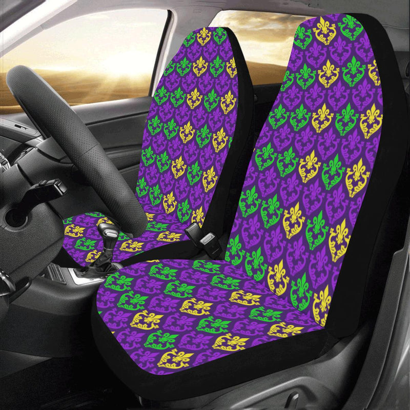 Mardi Gras Pattern Print Design 02 Car Seat Covers (Set of 2)-JORJUNE.COM