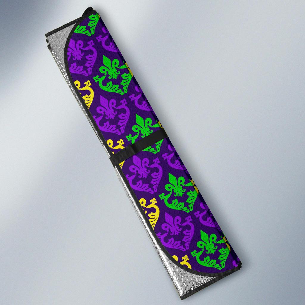 Mardi Gras Pattern Print Design 02 Car Sun Shades-JORJUNE.COM