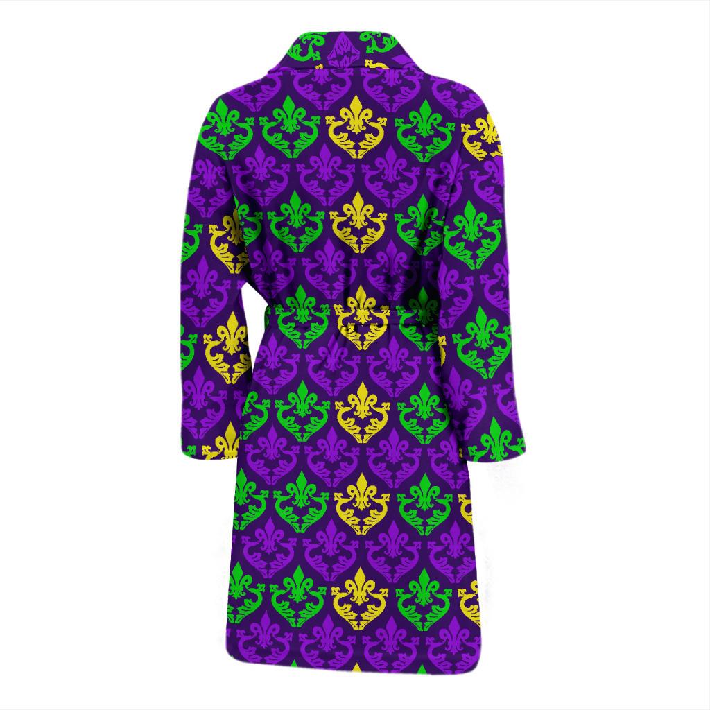 Mardi Gras Pattern Print Design 02 Men Bathrobe-JORJUNE.COM