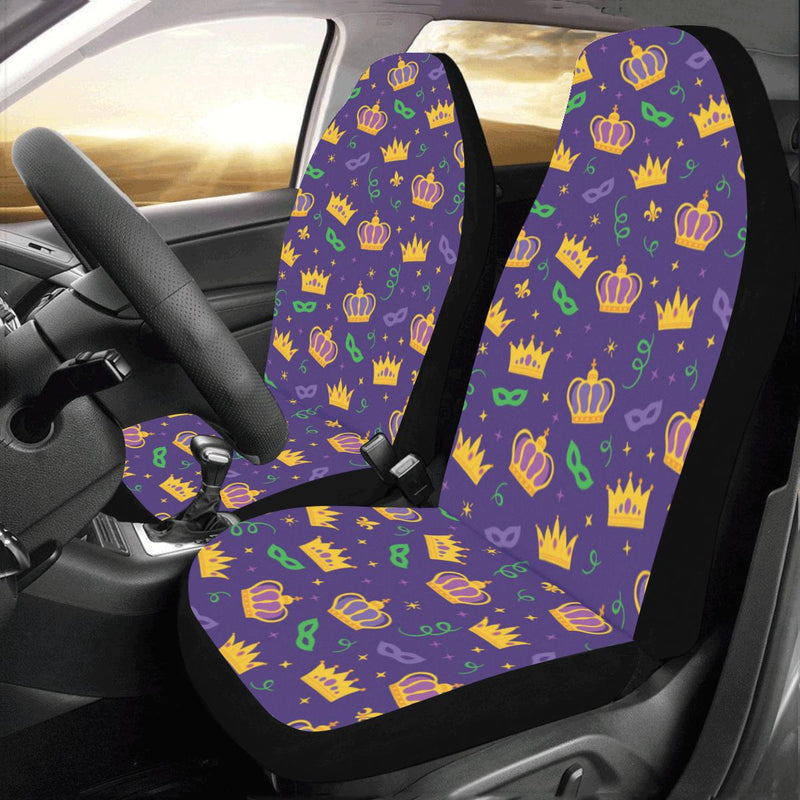 Mardi Gras Pattern Print Design 03 Car Seat Covers (Set of 2)-JORJUNE.COM