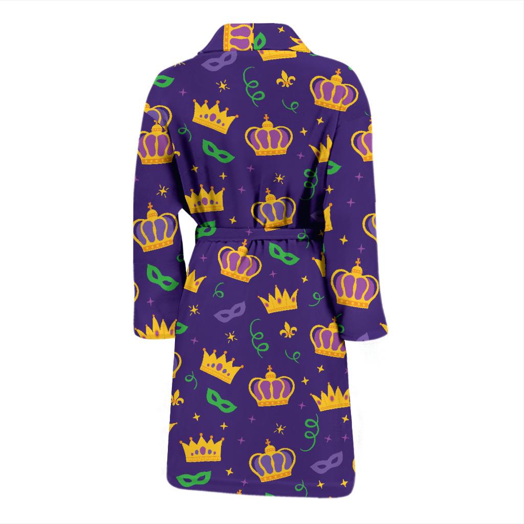 Mardi Gras Pattern Print Design 03 Men Bathrobe-JORJUNE.COM