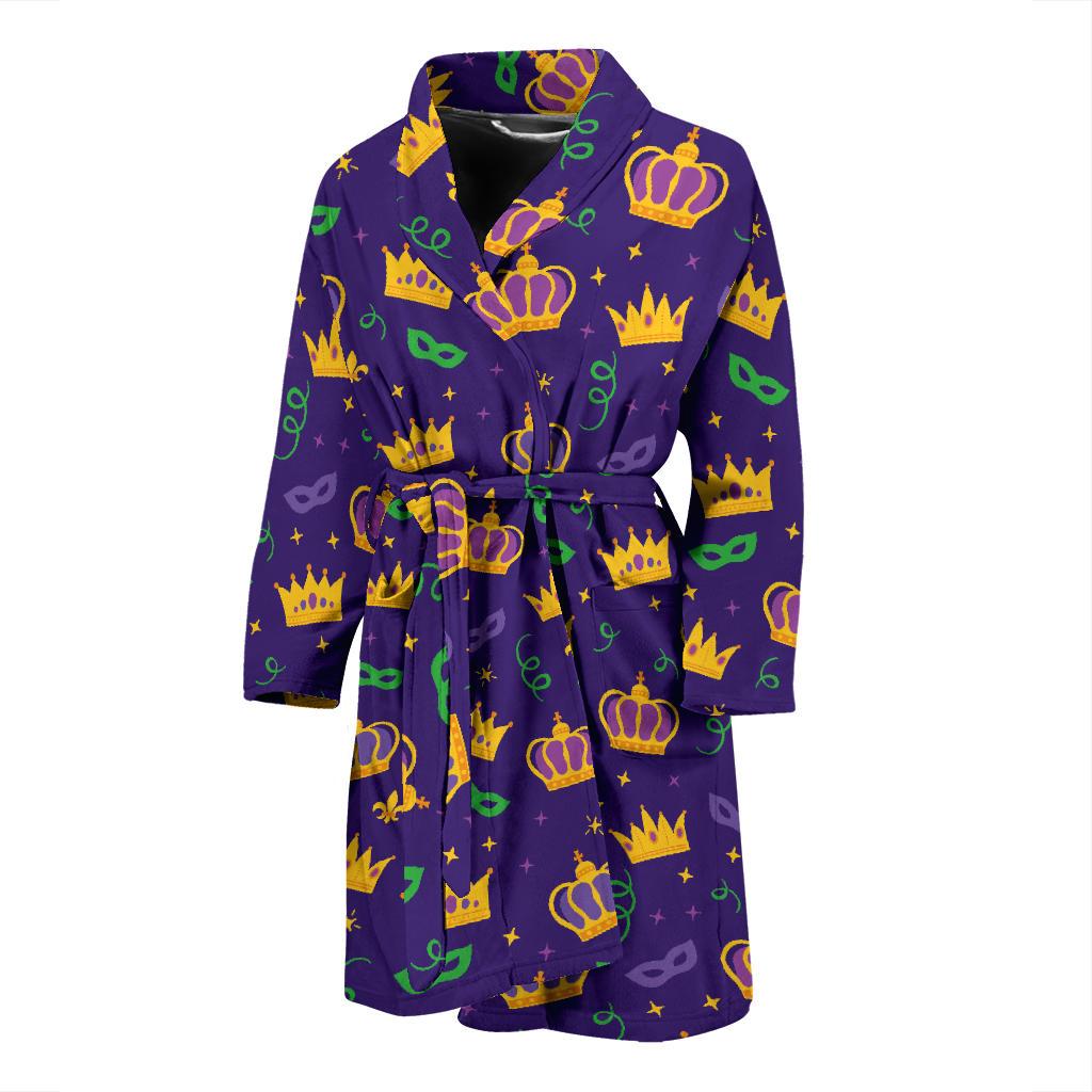 Mardi Gras Pattern Print Design 03 Men Bathrobe-JORJUNE.COM