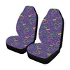 Mardi Gras Pattern Print Design 04 Car Seat Covers (Set of 2)-JORJUNE.COM
