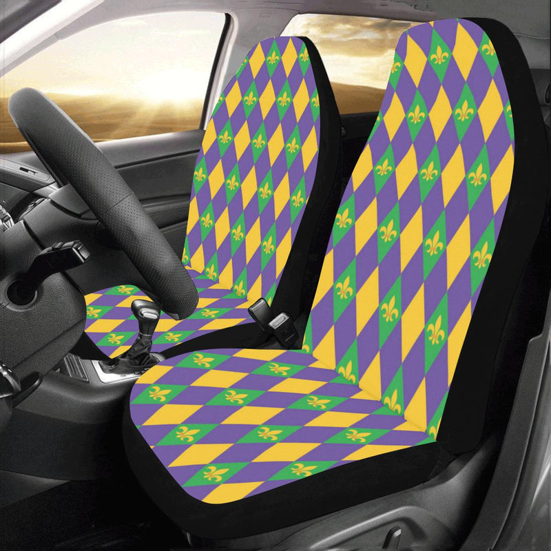 Mardi Gras Pattern Print Design 05 Car Seat Covers (Set of 2)-JORJUNE.COM