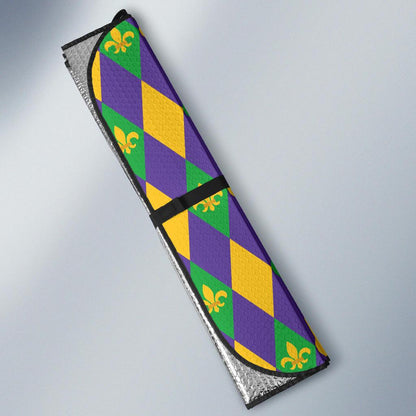 Mardi Gras Pattern Print Design 05 Car Sun Shades-JORJUNE.COM