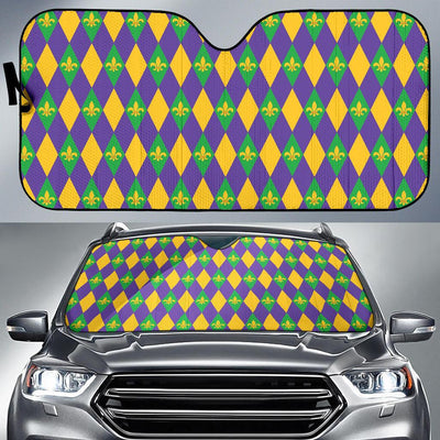 Mardi Gras Pattern Print Design 05 Car Sun Shades-JORJUNE.COM