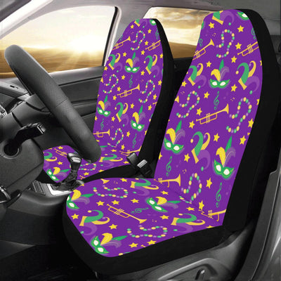 Mardi Gras Pattern Print Design 06 Car Seat Covers (Set of 2)-JORJUNE.COM