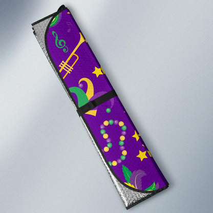 Mardi Gras Pattern Print Design 06 Car Sun Shades-JORJUNE.COM
