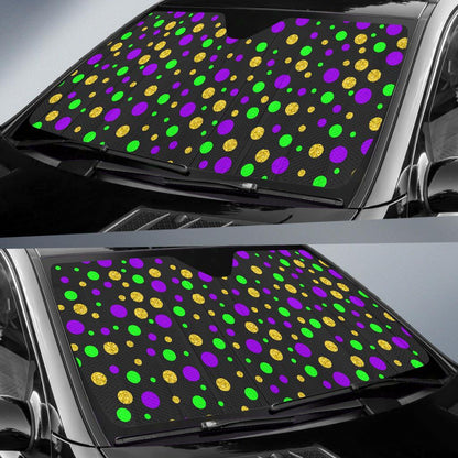 Mardi Gras Pattern Print Design 07 Car Sun Shades-JORJUNE.COM