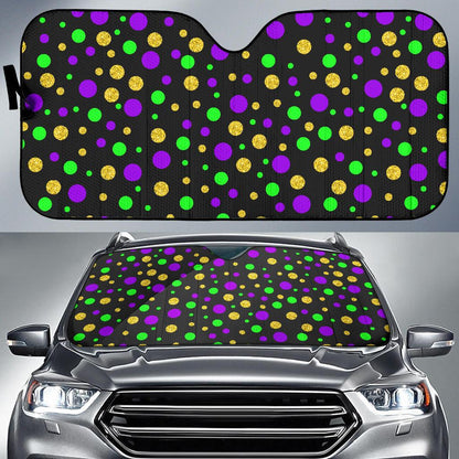 Mardi Gras Pattern Print Design 07 Car Sun Shades-JORJUNE.COM