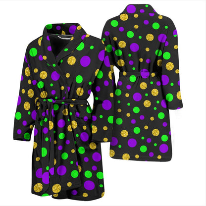 Mardi Gras Pattern Print Design 07 Men Bathrobe-JORJUNE.COM