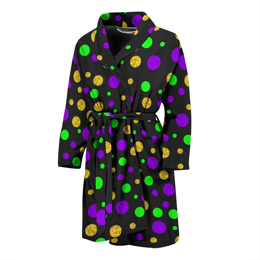 Mardi Gras Pattern Print Design 07 Men Bathrobe-JORJUNE.COM