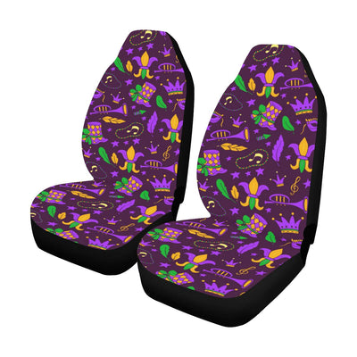 Mardi Gras Pattern Print Design 08 Car Seat Covers (Set of 2)-JORJUNE.COM