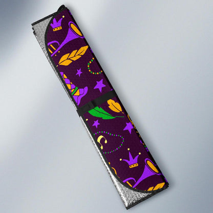 Mardi Gras Pattern Print Design 08 Car Sun Shades-JORJUNE.COM