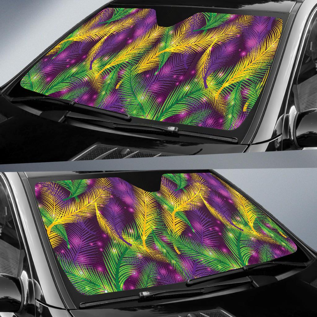 Mardi Gras Pattern Print Design 09 Car Sun Shades-JORJUNE.COM