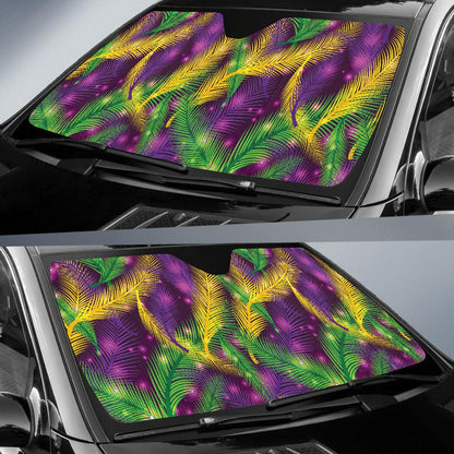 Mardi Gras Pattern Print Design 09 Car Sun Shades-JORJUNE.COM