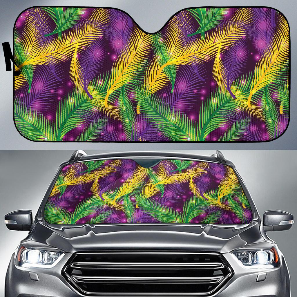 Mardi Gras Pattern Print Design 09 Car Sun Shades-JORJUNE.COM