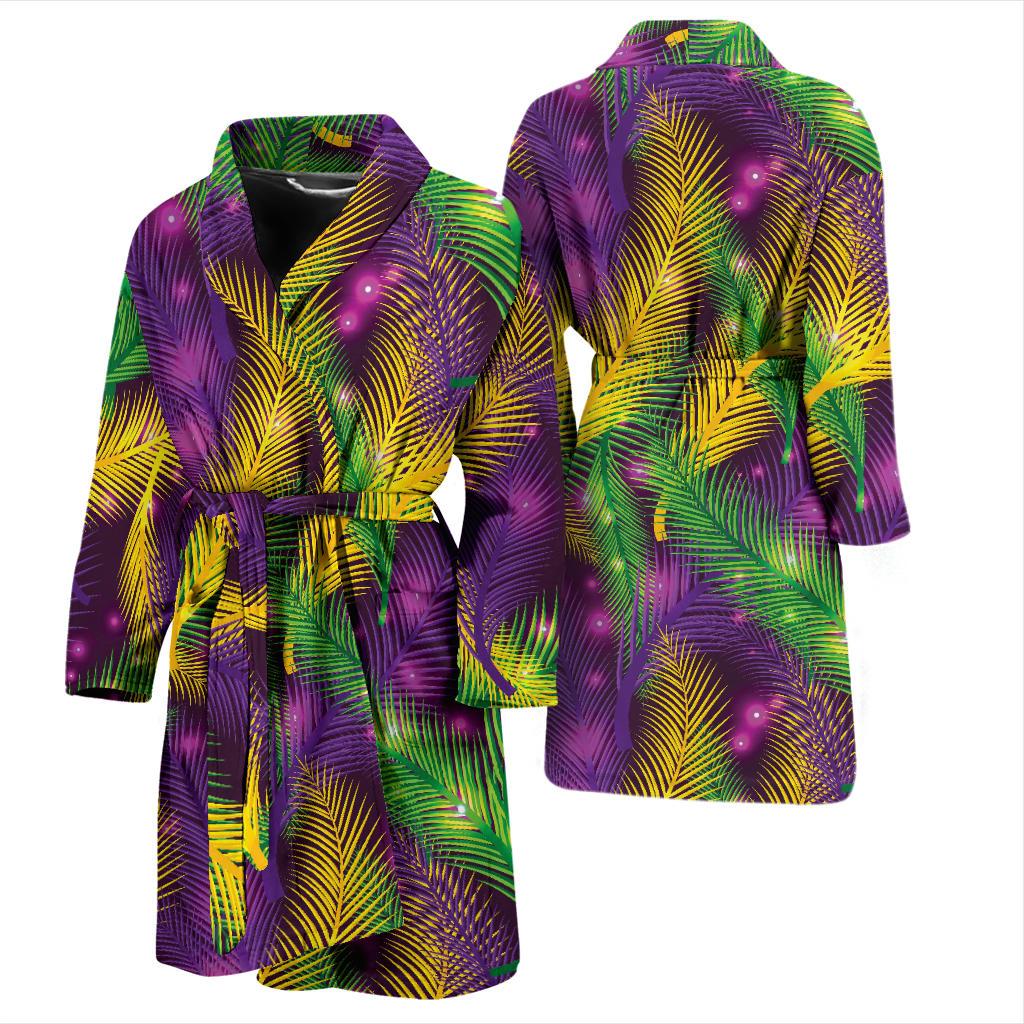 Mardi Gras Pattern Print Design 09 Men Bathrobe-JORJUNE.COM