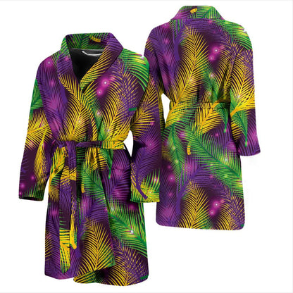 Mardi Gras Pattern Print Design 09 Men Bathrobe-JORJUNE.COM