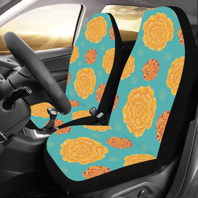 Marigold Pattern Print Design 02 Car Seat Covers (Set of 2)-JORJUNE.COM