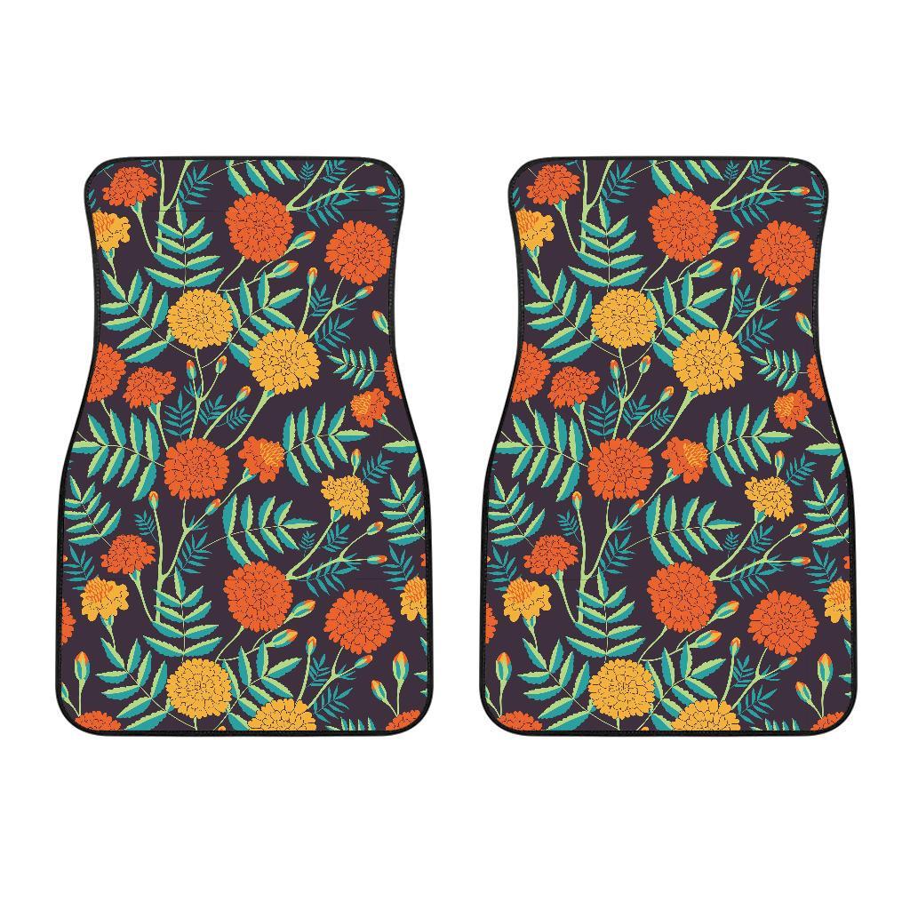 Marigold Pattern Print Design MR01 Car Floor Mats-JORJUNE.COM