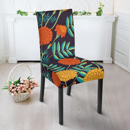 Marigold Pattern Print Design MR01 Dining Chair Slipcover-JORJUNE.COM