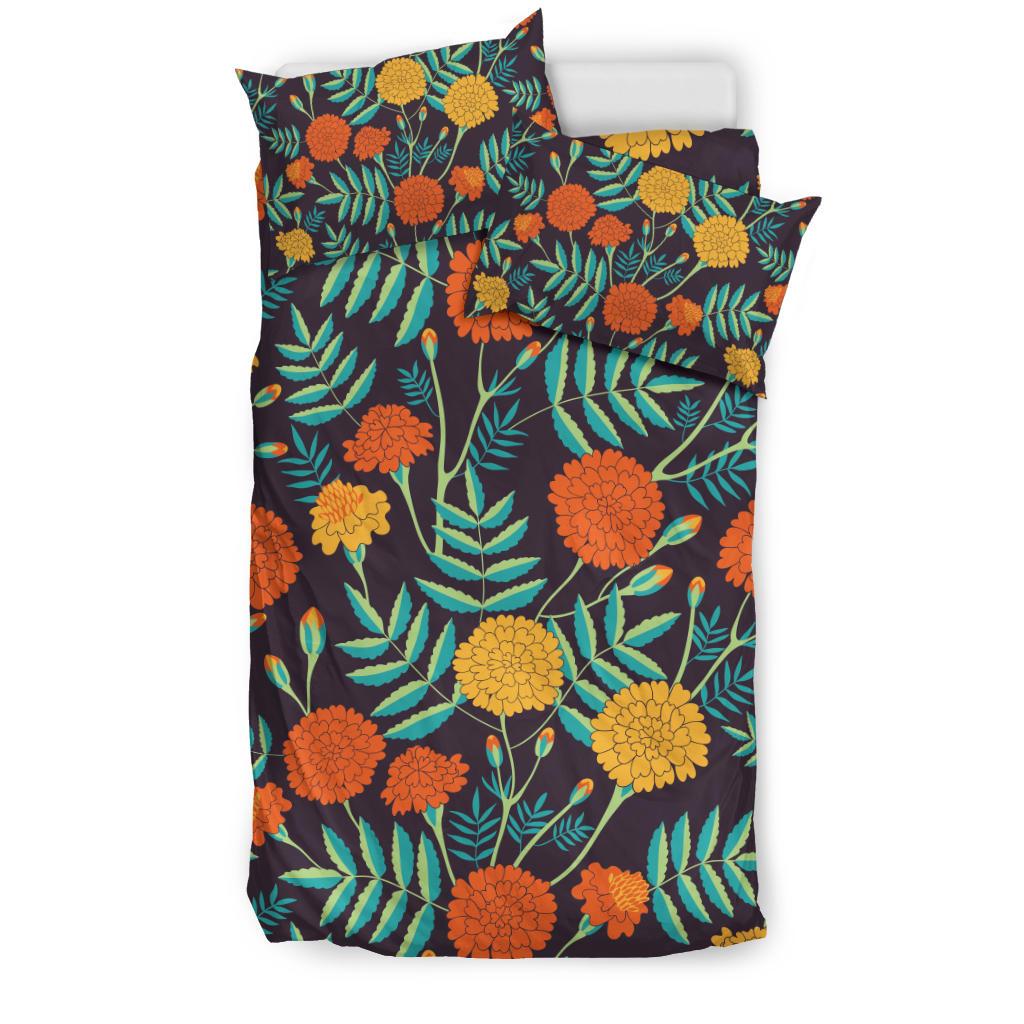 Marigold Pattern Print Design MR01 Duvet Cover Bedding Set-JORJUNE.COM