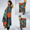 Marigold Pattern Print Design MR01 Hooded Blanket-JORJUNE.COM