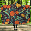 Marigold Pattern Print Design MR01 Hooded Blanket-JORJUNE.COM