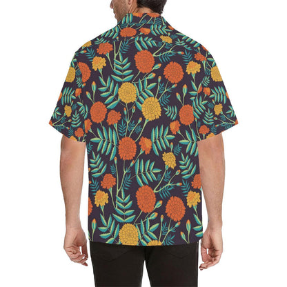 Marigold Pattern Print Design MR01 Men Hawaiian Shirt-JorJune