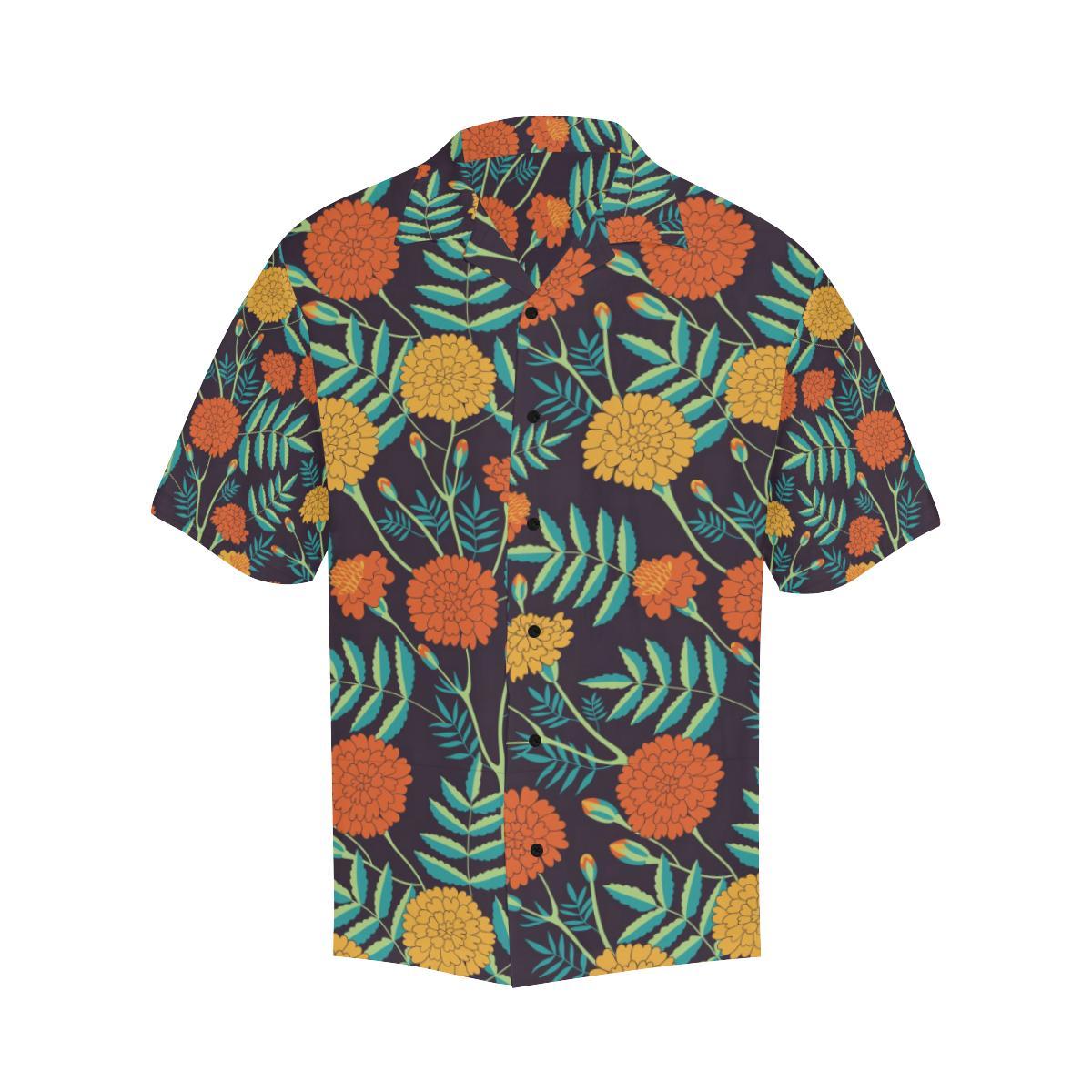 Marigold Pattern Print Design MR01 Men Hawaiian Shirt-JorJune