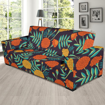 Marigold Pattern Print Design MR01 Sofa Slipcover-JORJUNE.COM
