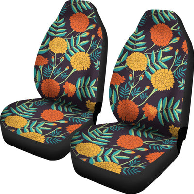 Marigold Pattern Print Design MR01 Universal Fit Car Seat Covers-JorJune