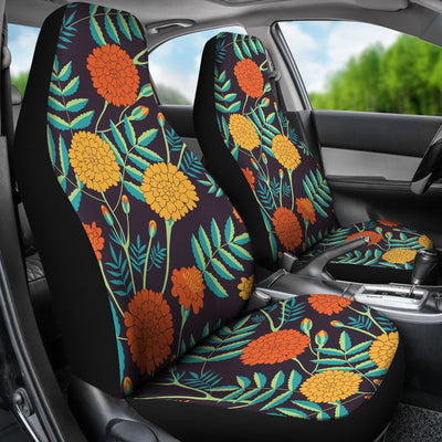 Marigold Pattern Print Design MR01 Universal Fit Car Seat Covers-JorJune