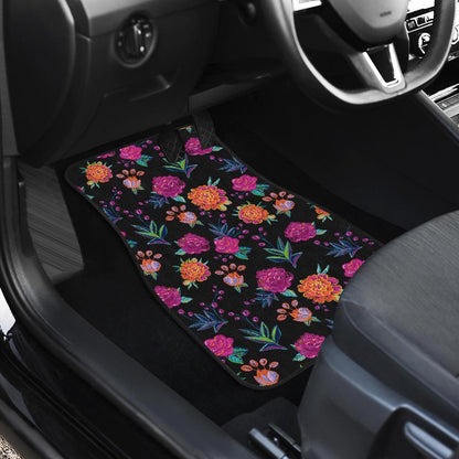 Marigold Pattern Print Design MR02 Car Floor Mats-JORJUNE.COM