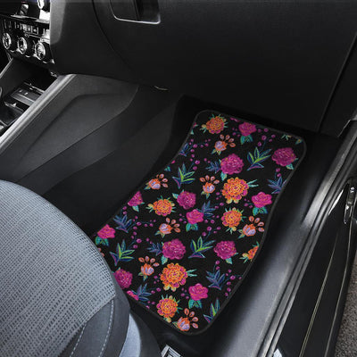 Marigold Pattern Print Design MR02 Car Floor Mats-JORJUNE.COM