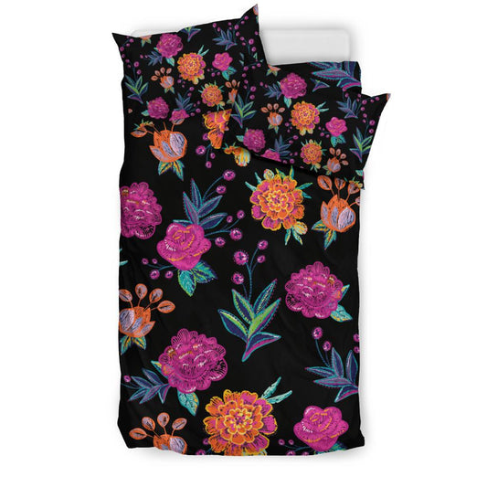 Marigold Pattern Print Design MR02 Duvet Cover Bedding Set-JORJUNE.COM