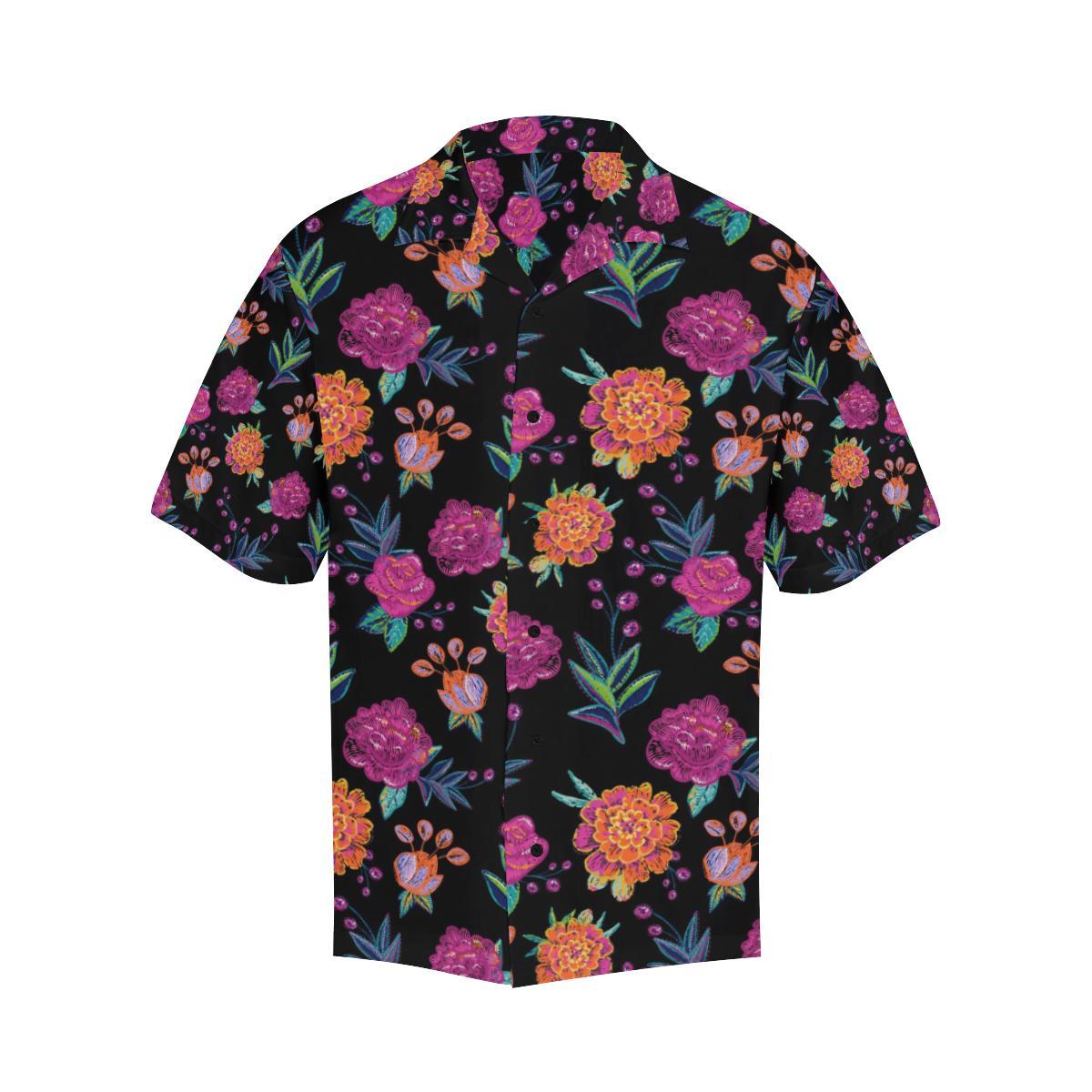 Marigold Pattern Print Design MR02 Men Hawaiian Shirt-JorJune
