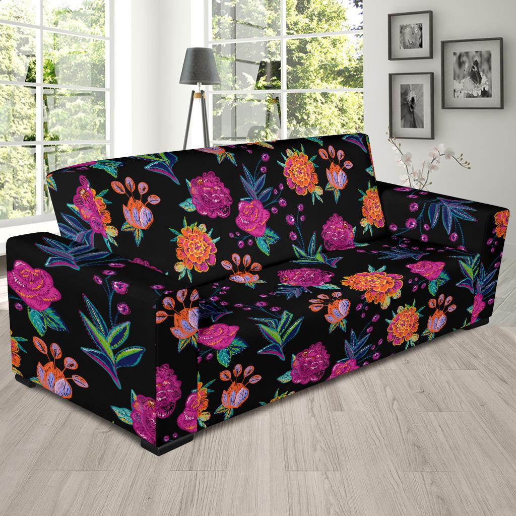 Marigold Pattern Print Design MR02 Sofa Slipcover-JORJUNE.COM