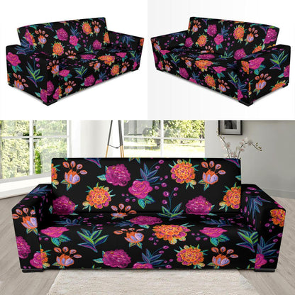 Marigold Pattern Print Design MR02 Sofa Slipcover-JORJUNE.COM