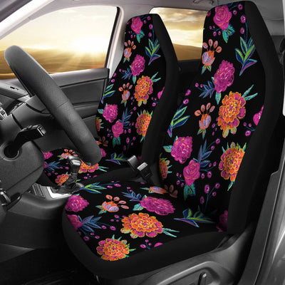 Marigold Pattern Print Design MR02 Universal Fit Car Seat Covers-JorJune