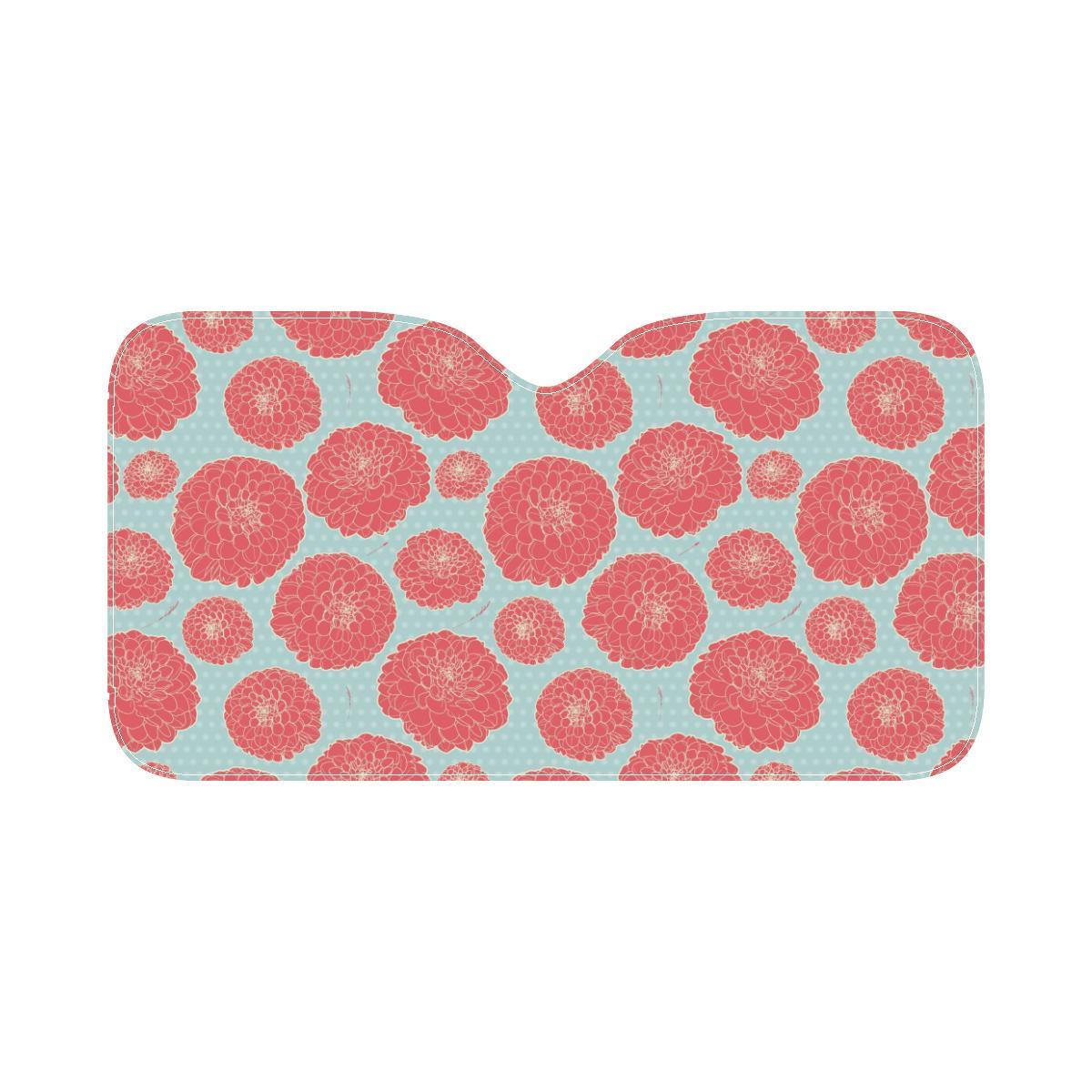 Marigold Pattern Print Design MR03 Car Sun Shade-JorJune