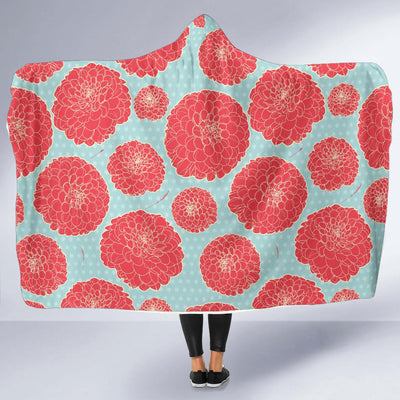 Marigold Pattern Print Design MR03 Hooded Blanket-JORJUNE.COM