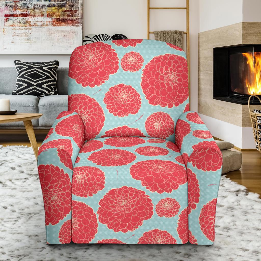 Marigold Pattern Print Design MR03 Recliner Slipcover-JORJUNE.COM