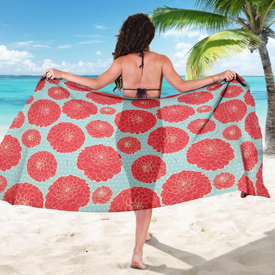 Marigold Pattern Print Design MR03 Sarong Pareo Wrap-JORJUNE.COM