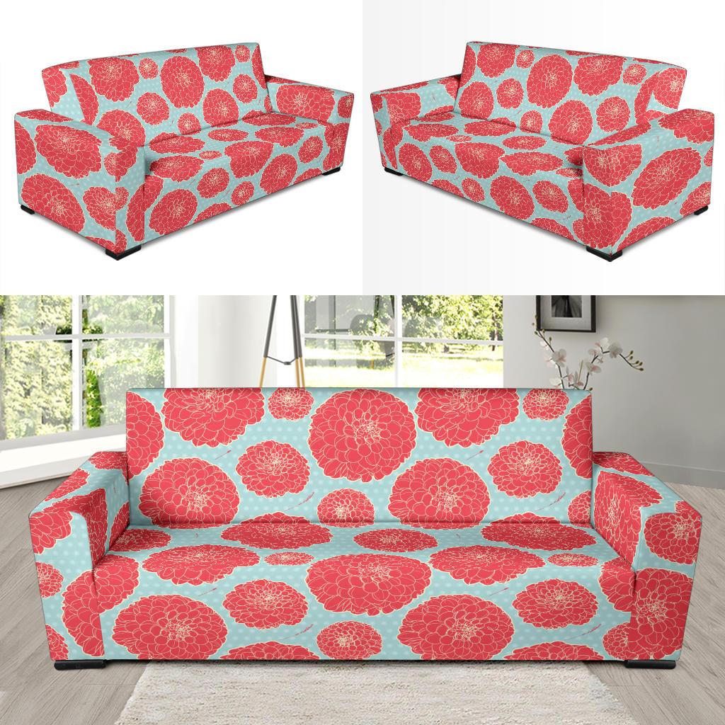 Marigold Pattern Print Design MR03 Sofa Slipcover-JORJUNE.COM